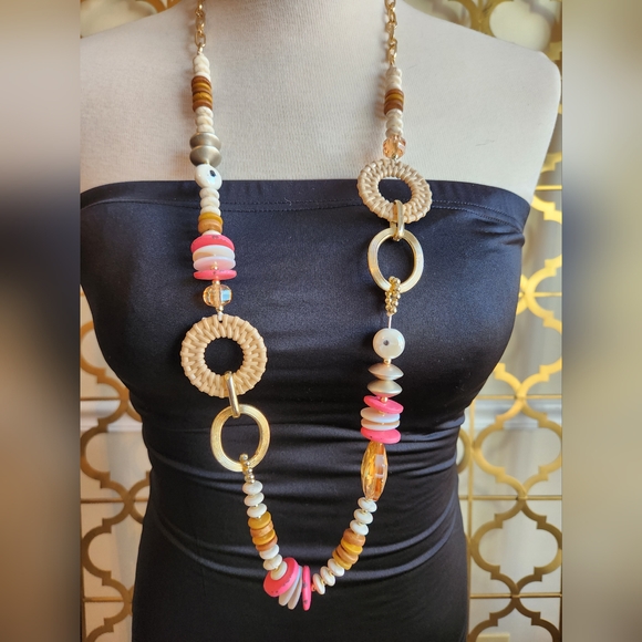 Elegant Multicolor Crystal Beaded Necklace - Picture 12 of 14